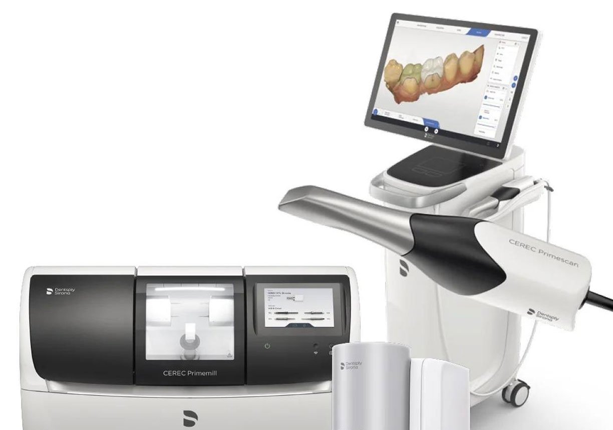Patient receiving a same-day CEREC dental crown treatment in Upland